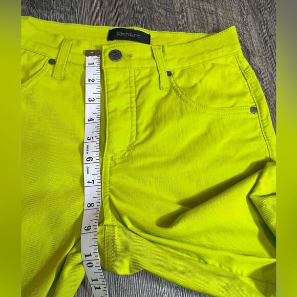 Karen Kane Kiwi Green Stretch Denim Skinny Jeans Size 6 - Picture 8 of 10